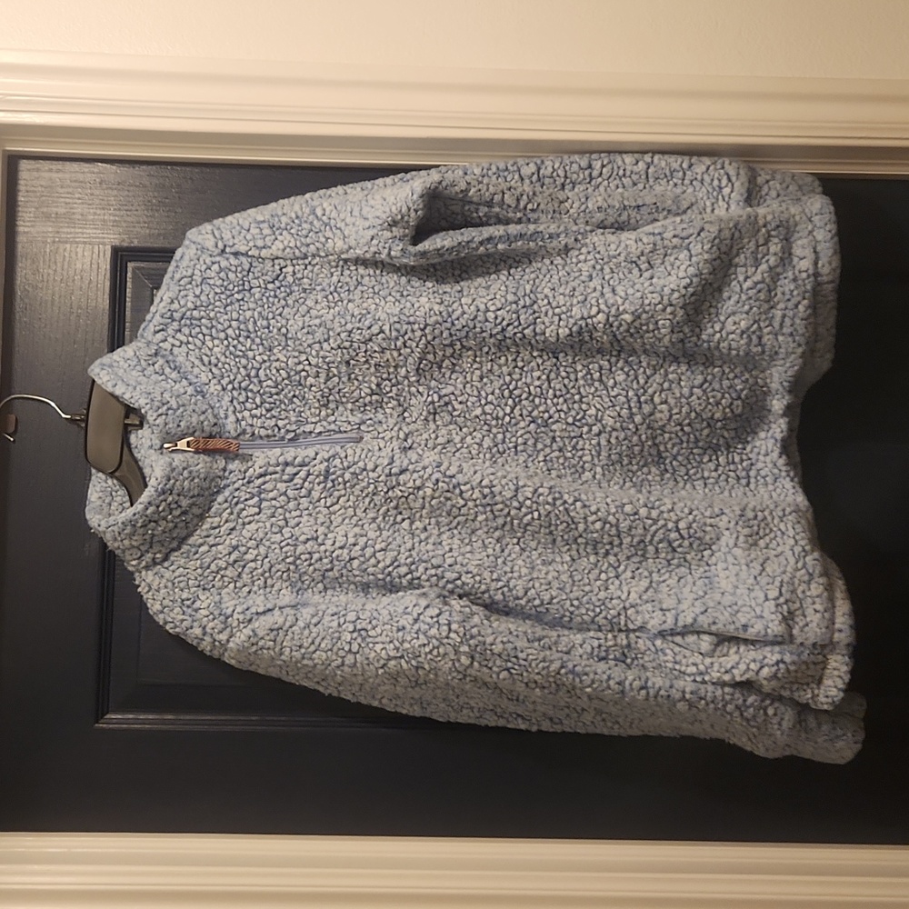 Large blue sherpa Fleece pullover 1/2 zip